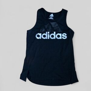 Adidas Black Girls Sz XL 16 Foil Silver Racerback tank top 3/$15 bundle sale!